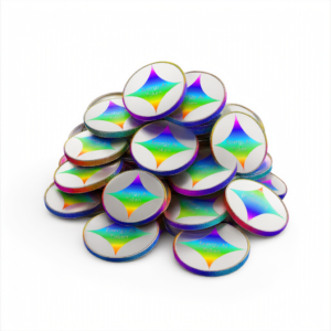 this is a token, turn this image to a heap of token with white background